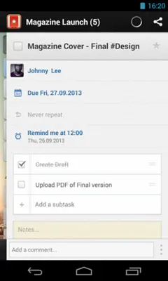 Wunderlist android App screenshot 3